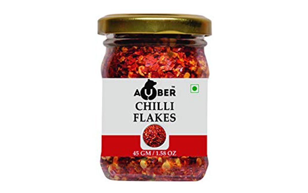 Auber Chilli Flakes    Glass Jar  45 grams